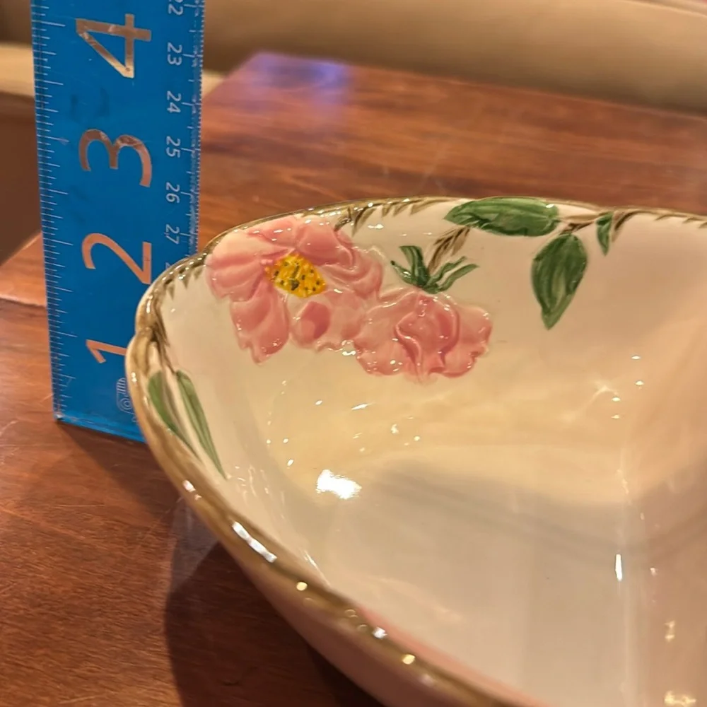 VINTAGE Franciscan Desert Rose Divided Serving Dish Pink Floral Cottagecore USA